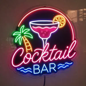 Customizable Green Neon Beer Sign with Red Blue LED Lights for Bar Wall Decor Acrylic Frame Suitable for Bedroom Restaurant