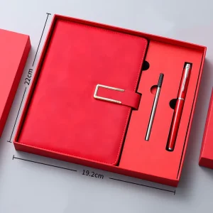 Customizable Logo Silk Screen Printed Business Notebook A5 Gift Set with Pen for Mother’s Day & Christmas