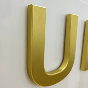 Customizable Metal Letter Sign Stainless Steel 3D Logo Sign Outdoor Letters Lithographic Texture Engraving for Store