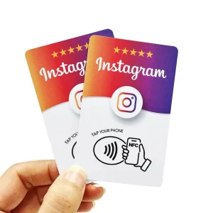 Customizable NFC QR Code Tag Google TikTok Ins Review PVC Card Waterproof Double-Sided Business Tag RFID Communication Interface