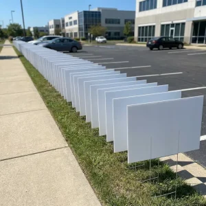 Customizable Outdoor Event Yard Sign 4mm Corrugated PP Blank With Cutting Service Waterproof Campaign Sign