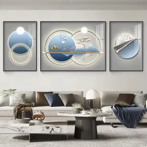 Customizable Pattern Salon Reception Room Interior Decoration Sofa Background Home Decoration Decorative Painting