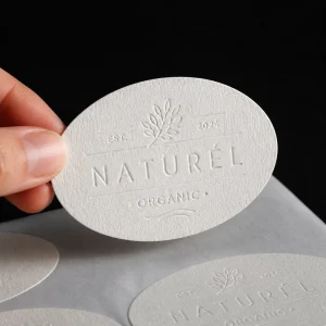 Customizable Shape Gold Paper Embossed Waterproof Self Adhesive Sticker Labels Custom Brand Logo Printing Factory