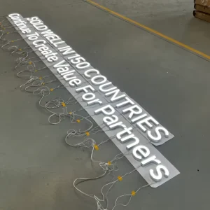 Customizable Size LED Font Color Lighting Brightness Waterproof IP65 Logo Display Illuminated Signs for Companies Office Retail