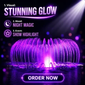 Customizable Stainless Steel LED Dancing Fountain Colorful Musical Outdoor Garden Decor Villa Fountain