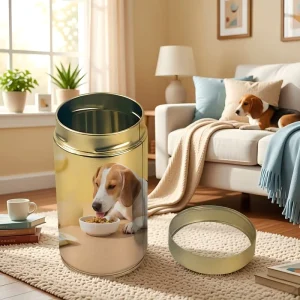 Customizable Tin Can Bottle and Jar for Pet Supplement Packaging with Logo and Design