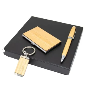 Customizable Wooden Gift Set Corporate Promotional Cup and Notebook with Logo