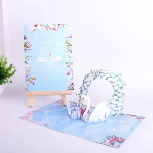 Customization Laser Cut 3d Pop up Wedding Invitation Card