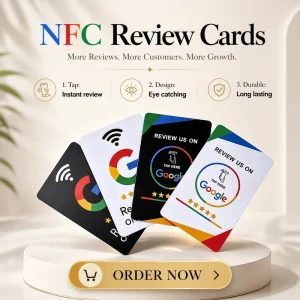 Customization Social Media Review Business Cards with Membership & Payment Features RFID Technology Waterproof Design