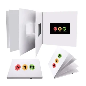 Customize 4.3 Inch Multi Page Video Brochure Flip Pages LCD Screen Digital Video Marketing Card Corporate Gift Wedding Brochure