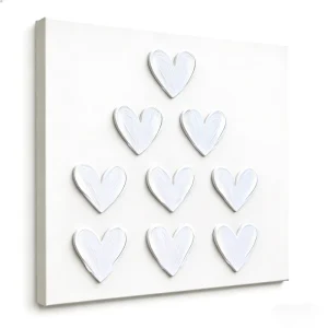 Customize Heart-Shaped Canvas Paintings Wall Art for Stylish and Elegant Home Decor HD Printing Add Hand Drawn Oil Painting