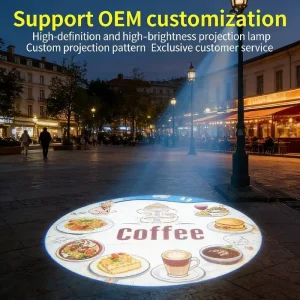 Customized 15W Rotate LED Logo Gobo Lamp IP67 Advertising Lights For Business Stores Restaurants Image Projection