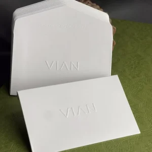 Customized 300g Envelope Wedding Invitation Colorless Embossed Simple and Elegant for Party Invitation.