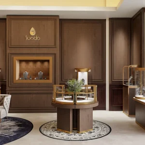 Customized 3D Interior Design Layout Luxury Jewelry Watch Shop Jewelry Showroom Decoration Design Effect Drawing