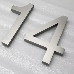 Customized 3D Logo Non-Luminous Stainless Steel Business Sign for Shops Companies Restaurants & Car Decoration
