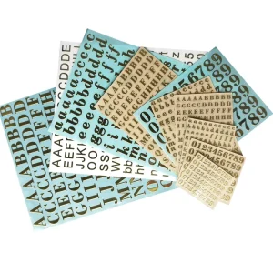Customized 3D Logo Stickers Gold Letter Alphabet Number Metallic Style Environmentally Friendly PET