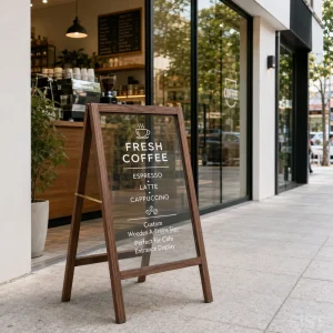 Customized A Frame Sign Aluminum Steel Frame UV Resistant Waterproof Portable Floor Standing Design