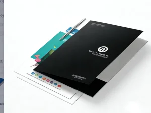 Customized A4 Company Envelope Gilded One Page Proposal Design Offset Printed Coated Paper Film Laminated Brochure