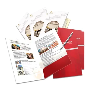 Customized A4 Size Business Company Envelope File Folder Pocketed Design Offset Printed Art Paper Film Laminated Printed