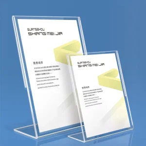 Customized Acrylic Menu Holder Hotel Advertisement Board Design Desktop Display Stand