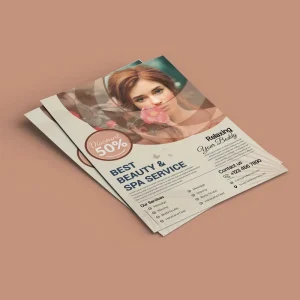 Customized Advertising Brochure for Beauty Salon Premium Quality Offset Printing & Various Paper Types