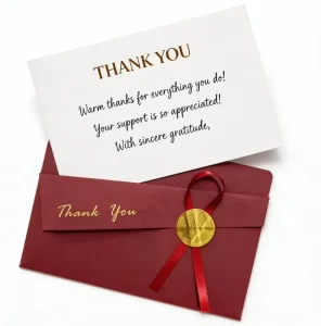 Customized Birthday Card for Business Enterprises High-end Gratitude Greeting Card Simple Elegant Design Handwritten Envelope