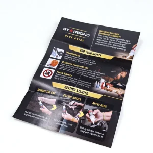 Customized Brochures Instruction Sheets and Product User Manuals Double sided CMYK Printing with Varnishing