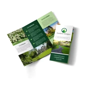 Customized Cardboard Kraft Folded Leaflet A4 A5 Flyer Promotion Printable Pamphlet Trifold Brochure Introduction Manual