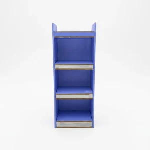 Customized Cardboard Paper 3 Shelf Single Sided Floor Display Stand with Quick Installation
