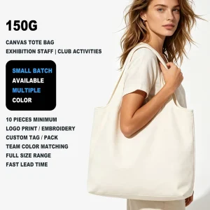 Customized Cartoon Style High End Feel Student Handheld Cotton Canvas Bag Silk Screen Printing Shoulder Strap