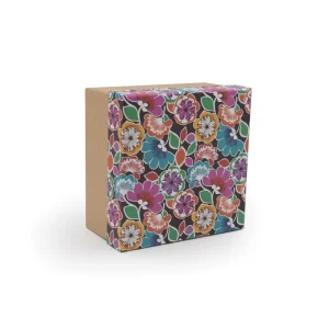 Customized Classic Simple Design Recycled Materials Rigid Gift Boxes Glossy Lamination for Candy Storage Colorful Floral Pattern
