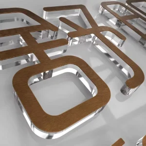 Customized Color Acrylic 3D Letter No light Sign Interior Wall Art Decoration Company Office Business Letter Display Sign