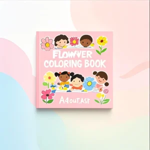 Customized Color-Filling Flower Coloring Book for Kindergarten