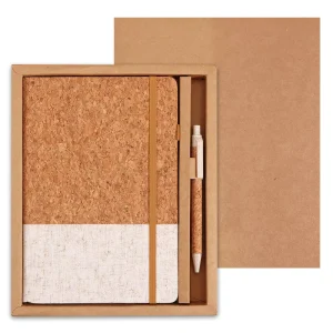 Customized Color Material Sustainable Custom Cork Notebook Pen Set Unique Gift Notebook Set With Tailored Designs