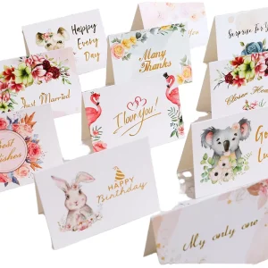Customized Colorful Paper Business Gift Cards Happy Birthday Just Married Valentine’s Day Card Greeting Postcard Thank You Cards