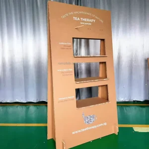 Customized Corrugated Cardboard Foldable Light Duty Trade Show Display Stand Sign Board