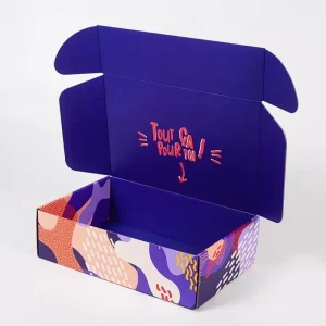 Customized Corrugated Rigid Shipping Boxes UV Coated with Stamping Embossing Matt Lamination Paper Box