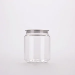 Customized Decorative Transparent Soda Drinking PET Bottle Plastic Cans With Logo With Aluminum Customized Cans