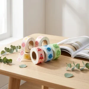 Customized Design Printing Bottle Packaging Label Permanent Self adhesive White Roll Label Durable Die cutting Sticker