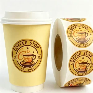 Customized Design of UV Resistant Durable and Waterproof Vinyl Adhesive Stickers for Food Brand Identification