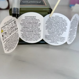 Customized Double Layer Logo Sticker Adhesive Expanded Content Peel Off Sticker Peel and Reveal Label Packaging Sticker