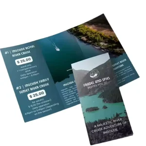 Customized Double-Sided Full Color Printed Brochure Scenic Spot Product Introduction Booklet Folding Flyer Printed Cardboard