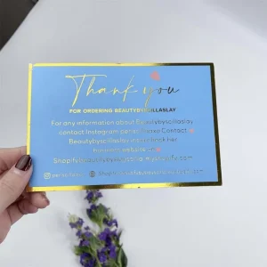 Customized Eco Friendly E commerce Gift Cards Thank You Style Custom Sizes