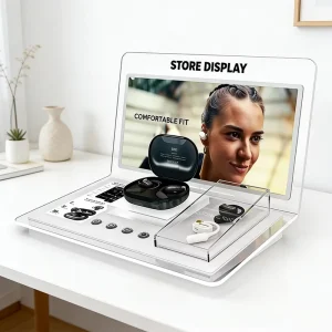 Customized Eco Friendly Modern Interactive Acrylic Tabletop Display Stand for Retail Merchandising Integrated Use