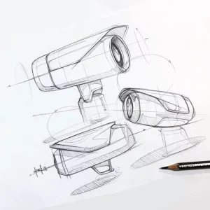 Customized Electronic Product Appearance Design and 3D Modeling Development Designer 3D Product Design Services for Camera