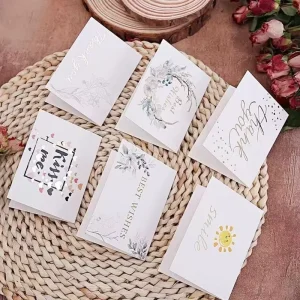 Customized Fancy Design Thank You Greeting Card Recycled Paper Offset Printing Postcards for Birthday Occasions Custom Logo