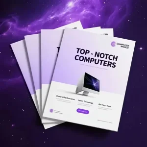 Customized Flyers Cards A6/A5/A4 Poster Flyers Double-Sided Digital Printing Film Lamination Custom Logo/Graphic Design Company