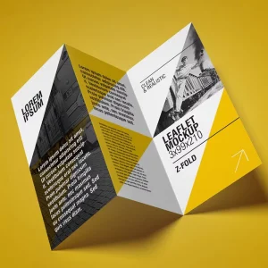 Customized Folded Leaflet A4 A5 A6 Flyer Promotion Printable Pamphlet Trifold Brochure Introduction Manual Catalogue