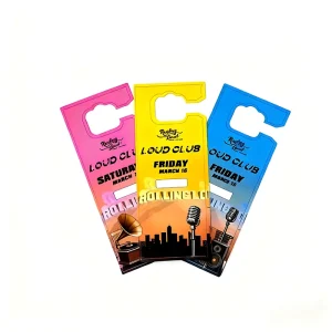 Customized Full Color Print Paper Plastic Door Hanger Sign Do Not Disturb Hanger Tag for Hotel Conference Meeting Room