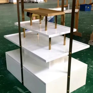 Customized Glass Counter Display Stand LED Lighting Adjustable Height Easy Clean for Retail Gift Shops Jewelry Stores
